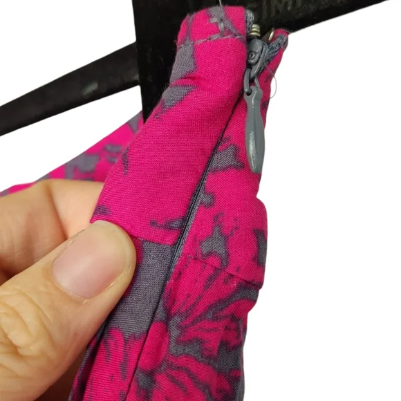 Free People Flowy High-Wasited Skirt Shorts with Pockets - Floral Purple Grey - Picture 5 of 6